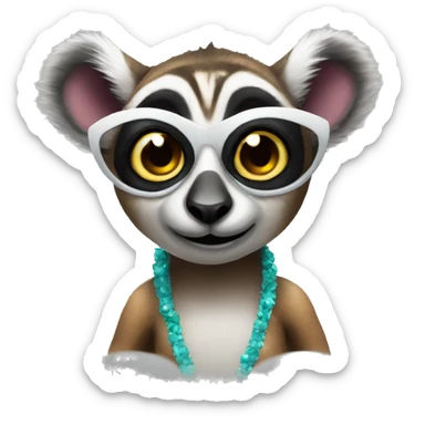 Lemur in bikini  sticker