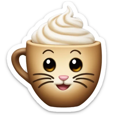 latte art mouse sticker