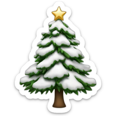 arbol de navidad blanco sticker