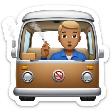 Transporter t6 smoking a joint sticker
