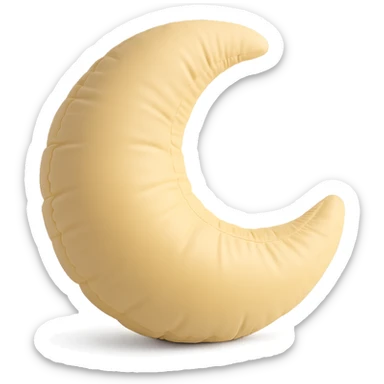 crescent moon with a soft and plush look, cushion style sticker