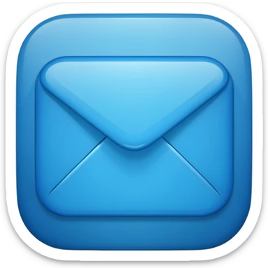 email app icon on blue bg sticker