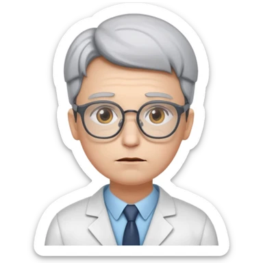 Sad lonely futurologist talking to AI sticker