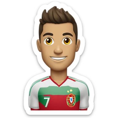 cristiano ronaldo siuuuu portugal jersey sticker