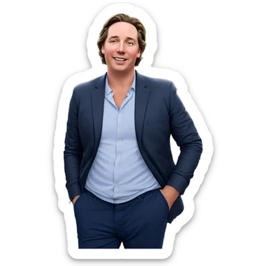 casual outdoor portrait of male sticker