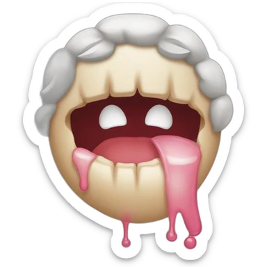 saliva drooling sticker