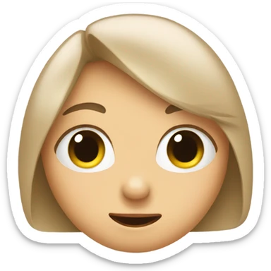 cute shy face sticker