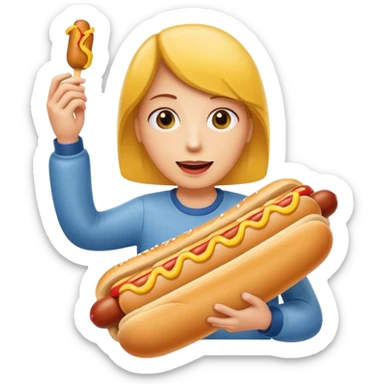 Eat a hot dog  sticker