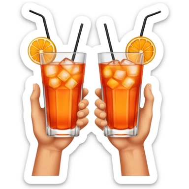 two pirate hands cheering with aperol cocktails sticker