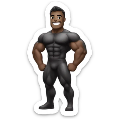 Latex bodybuilder sticker