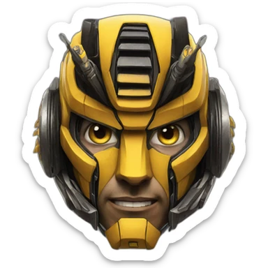bumblebee-transformer-face sticker