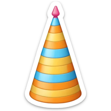 birthday hat with stripes sticker