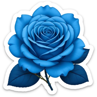 rose shape flower, no stem, now make it a vibrant and bold and darr shade of blue sticker