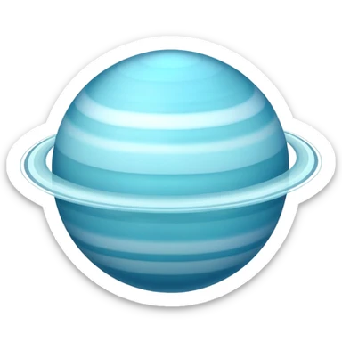 planet Uranus with rings sticker