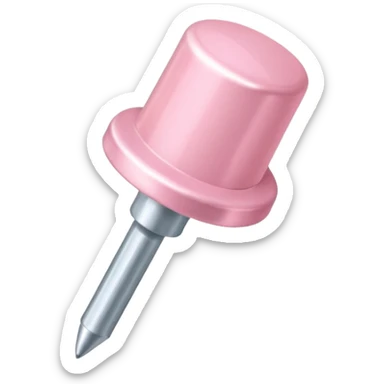 pale pink push pin  sticker
