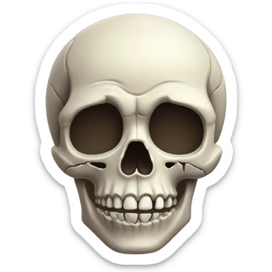 Skull say hi sticker
