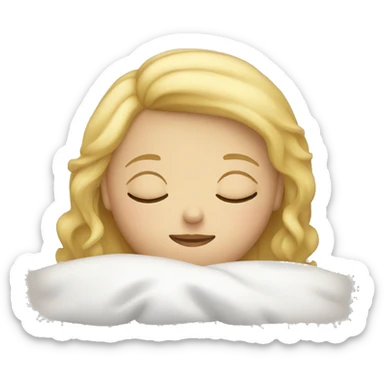 Blonde girl sleeping sticker