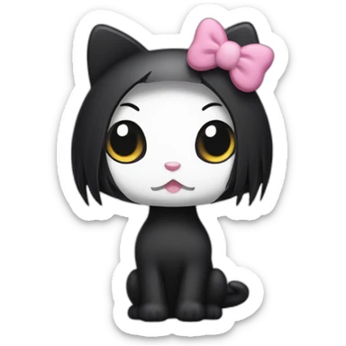 kuromi hello kitty sticker