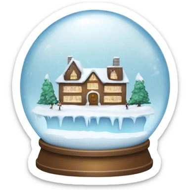 Snow globe with ice skating  sticker