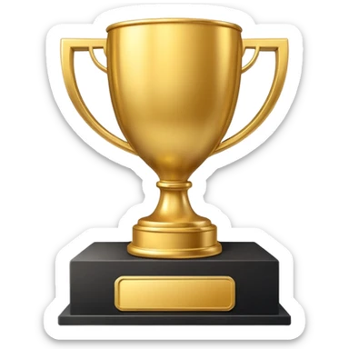 trophy on a winners podium sticker