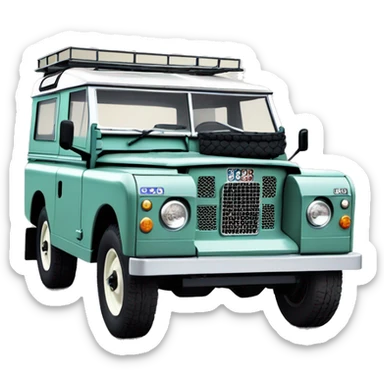Emojis land rover 1965 series II sin techo sticker