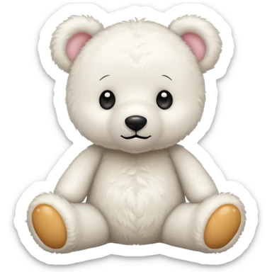 Oso de peluche blanco cute sticker