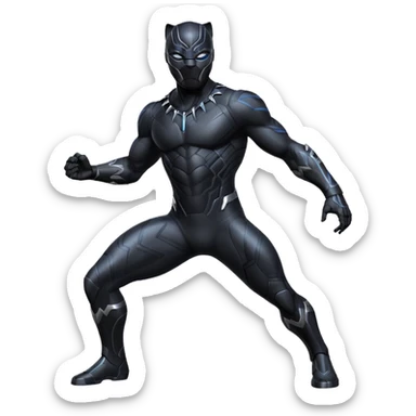 Black panther superhero  sticker
