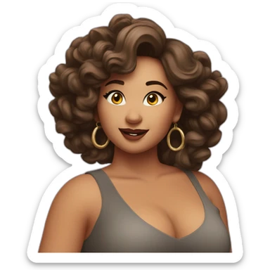Curvy beauty dancing поднимая ногу вертикально sticker
