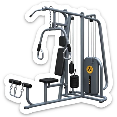gym cables machine sticker