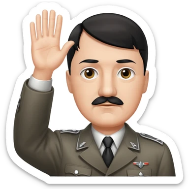 Hitler raising one hand straight up like a salute sticker