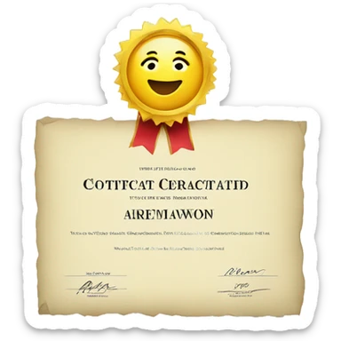 Award Certificate  sticker