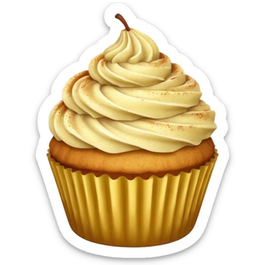 Pear cupcake with cinnamon dusting sticker