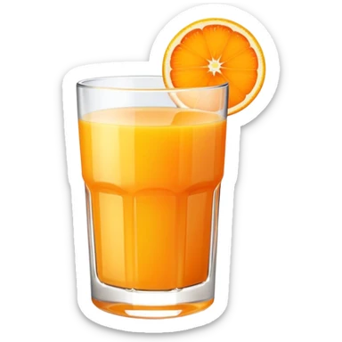 Orange juice in glas sticker