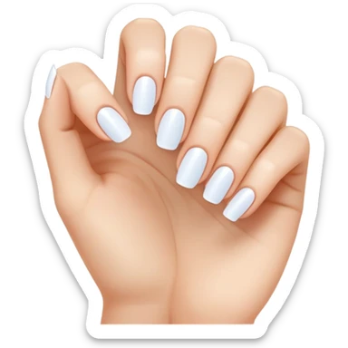clean and short fingernails, simple and clear, healthy look sticker