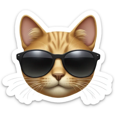 Cat with sunglasses sticker