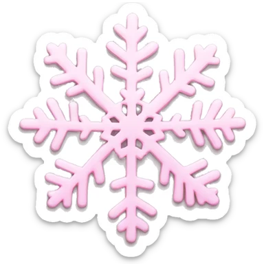 Cute light pink snowflake  sticker