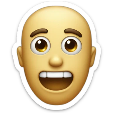 A classic-style emoji that pretends to be dead. He has crosses instead of eyes, his mouth is slightly open and his tongue is hanging out sideways sticker