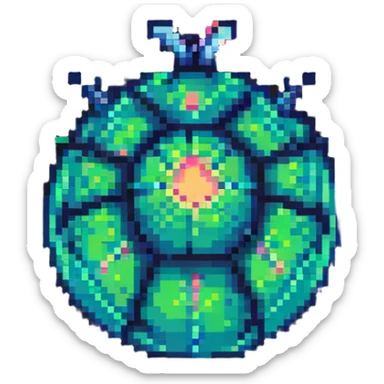 glowing neon bomb power up item sticker