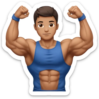 muscular boy with veiny hands arms and biceps sticker