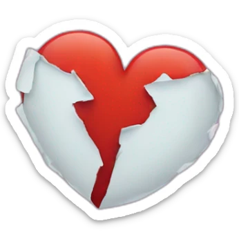 Broken heart sticker