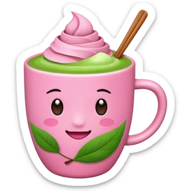 Pink Matcha sticker