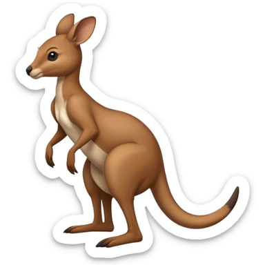 Kangaroo balancing on its tail sticker
