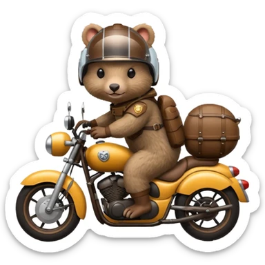 Wombat riding a motorcycle  sticker
