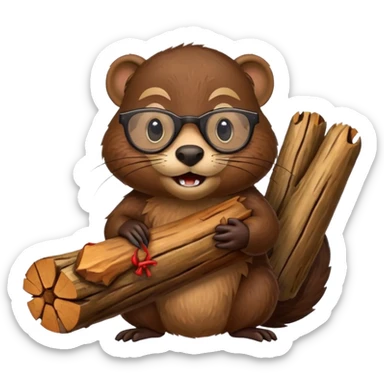 spectacled beaver sticker