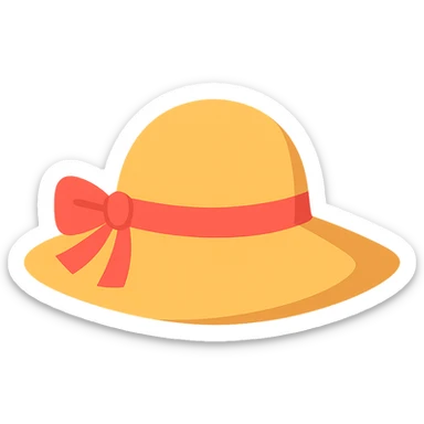 Flat design style Sophie hat sticker