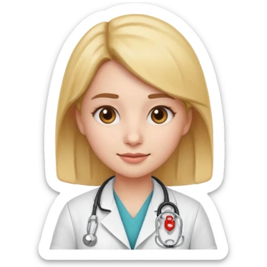 young female doctor emoji sticker