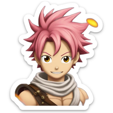 Natsu dragneel from Fairy tail rose air sticker