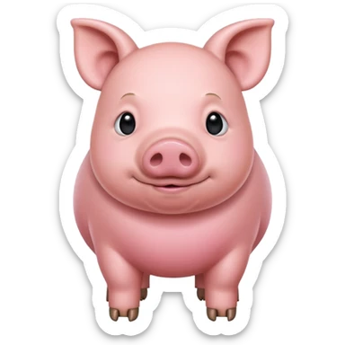 High resolution of  full body A pig sticker
