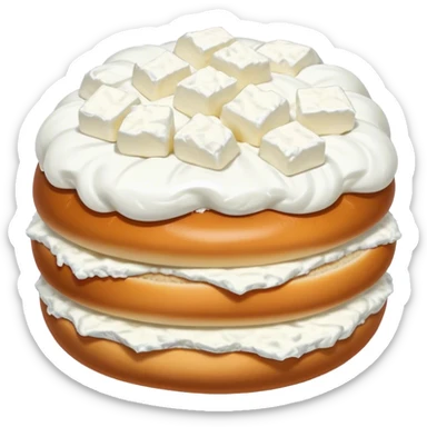 Bun with cottage cheese in the middle sticker