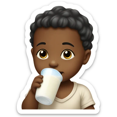Baby drinking milk sticker